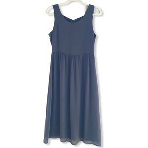 FOREVER 21 Chiffon Crisscross Dress Grey Medium